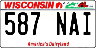 WI license plate 587NAI