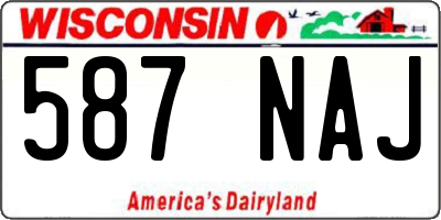 WI license plate 587NAJ