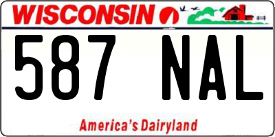 WI license plate 587NAL