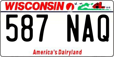 WI license plate 587NAQ