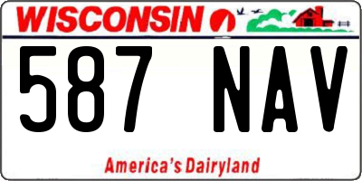 WI license plate 587NAV