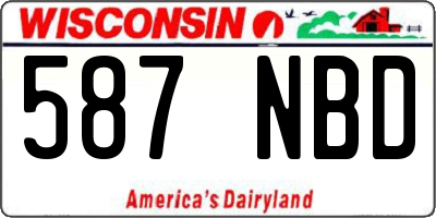 WI license plate 587NBD