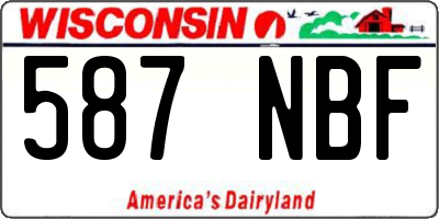 WI license plate 587NBF