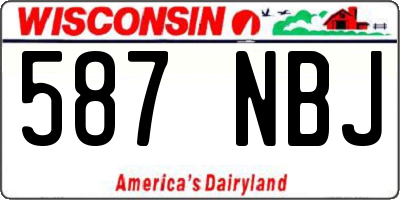 WI license plate 587NBJ