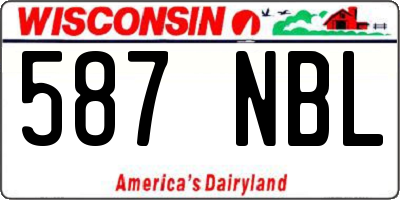 WI license plate 587NBL
