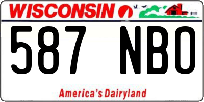 WI license plate 587NBO
