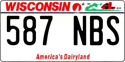 WI license plate 587NBS