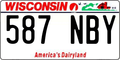 WI license plate 587NBY