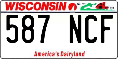 WI license plate 587NCF
