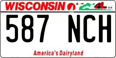 WI license plate 587NCH