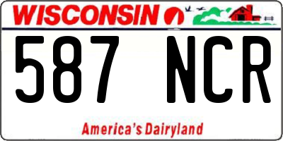 WI license plate 587NCR