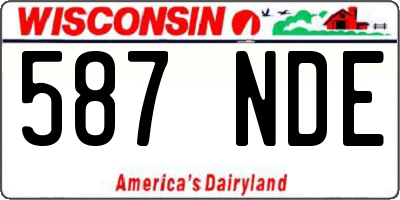 WI license plate 587NDE