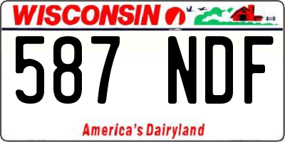 WI license plate 587NDF
