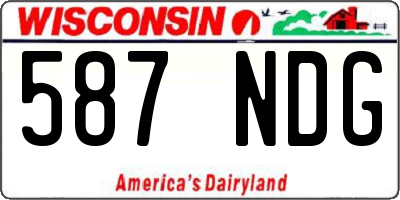 WI license plate 587NDG