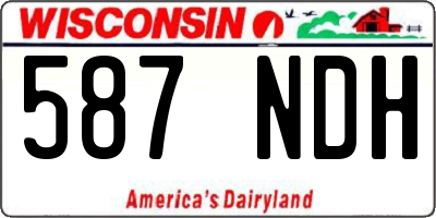 WI license plate 587NDH