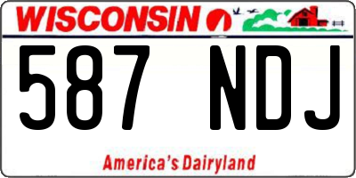 WI license plate 587NDJ
