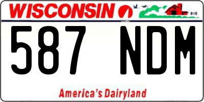 WI license plate 587NDM