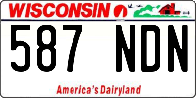 WI license plate 587NDN