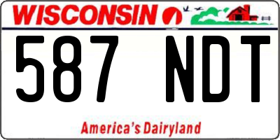 WI license plate 587NDT
