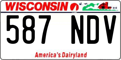 WI license plate 587NDV