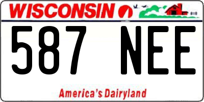 WI license plate 587NEE