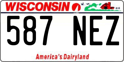 WI license plate 587NEZ