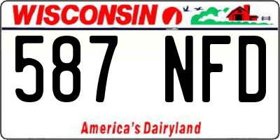WI license plate 587NFD
