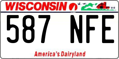 WI license plate 587NFE