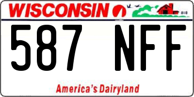 WI license plate 587NFF