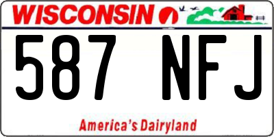 WI license plate 587NFJ