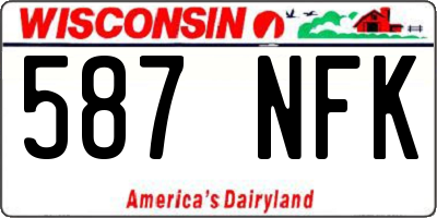 WI license plate 587NFK