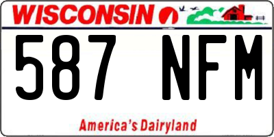 WI license plate 587NFM