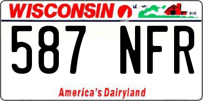 WI license plate 587NFR