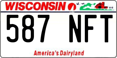 WI license plate 587NFT