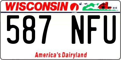 WI license plate 587NFU