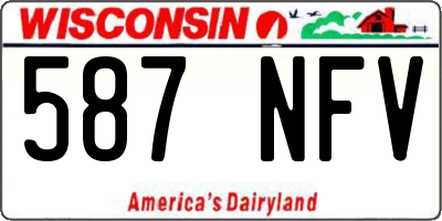 WI license plate 587NFV