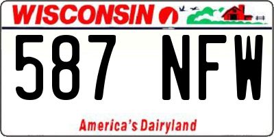 WI license plate 587NFW