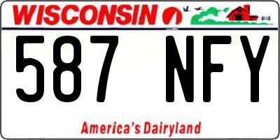 WI license plate 587NFY
