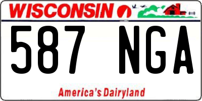 WI license plate 587NGA