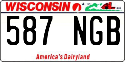 WI license plate 587NGB