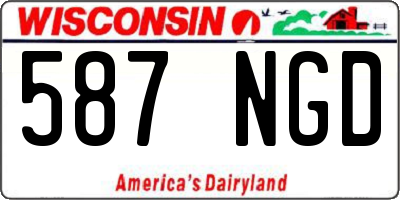WI license plate 587NGD