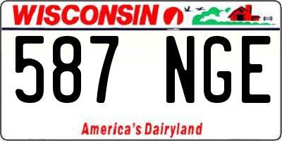 WI license plate 587NGE