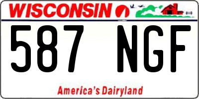 WI license plate 587NGF