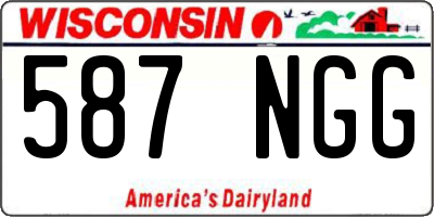 WI license plate 587NGG