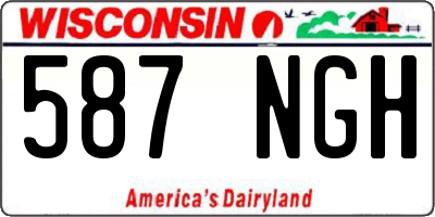 WI license plate 587NGH