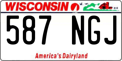 WI license plate 587NGJ