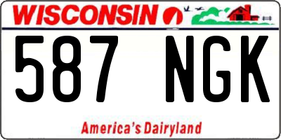 WI license plate 587NGK