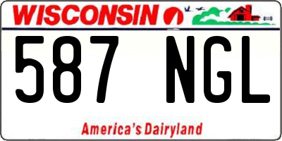 WI license plate 587NGL