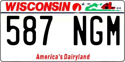 WI license plate 587NGM
