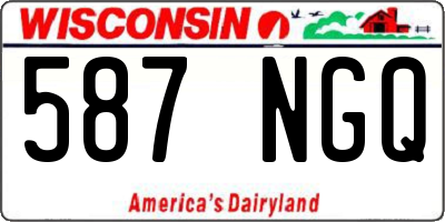 WI license plate 587NGQ
